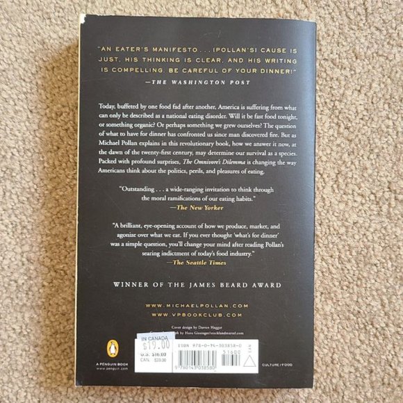 4/$25 The Omnivore's Dilemma: A Natural History of Four Meals by Michael Pollan - Picture 6 of 6